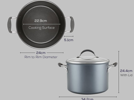 Circulon A1 ScratchDefense Extreme Non-stick Soeppan met Deksel 24cm/7,6L