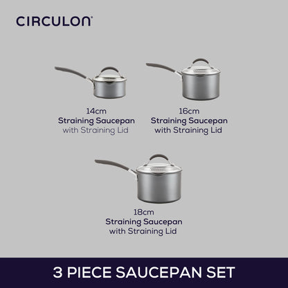 Circulon A1 ScratchDefense Extreme Non-stick Steelpannenset, 3-delig