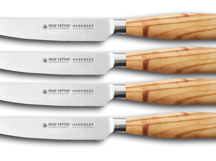 Size S olive 4 Delige steakmessenset zonder kartels