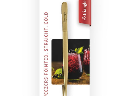 Triangle Keukenpincet recht - L 150mm - Goud - op kaart