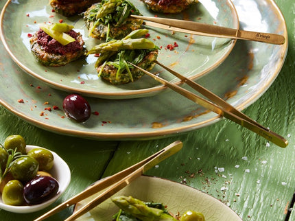 Triangle Keukenpincet recht - L 150mm - Goud - op kaart