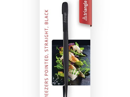 Triangle Keukenpincet recht - L 150mm - Zwart - op kaart