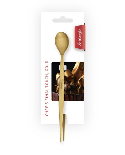 Triangle Proeflepel en keukenpincet - Goud - op kaart